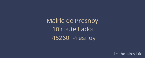 Mairie de Presnoy