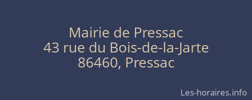 Mairie de Pressac