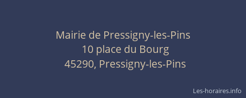 Mairie de Pressigny-les-Pins