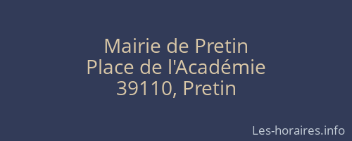Mairie de Pretin