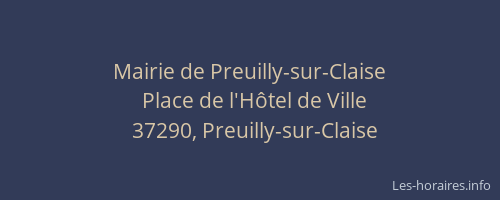 Mairie de Preuilly-sur-Claise