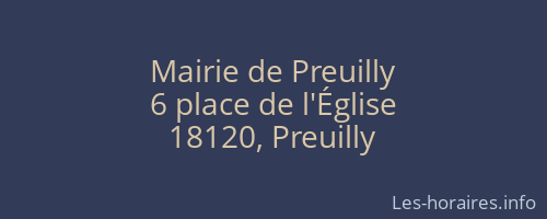 Mairie de Preuilly
