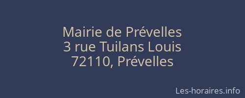 Mairie de Prévelles
