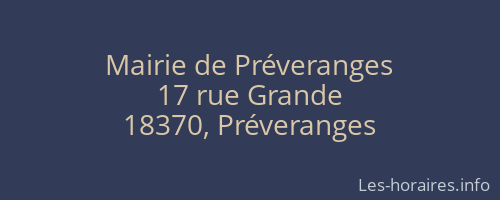 Mairie de Préveranges