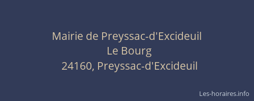 Mairie de Preyssac-d'Excideuil