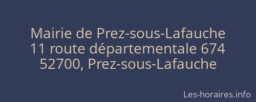 Mairie de Prez-sous-Lafauche