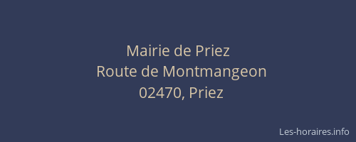 Mairie de Priez