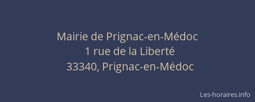 Mairie de Prignac-en-M&eacute;doc