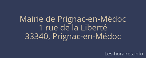 Mairie de Prignac-en-Médoc