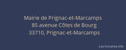 Mairie de Prignac-et-Marcamps