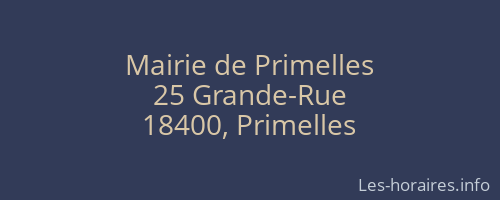 Mairie de Primelles