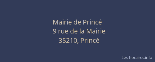 Mairie de Princé