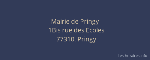 Mairie de Pringy