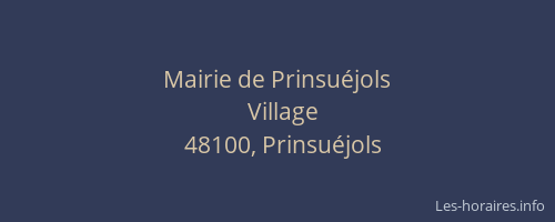 Mairie de Prinsu&eacute;jols