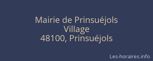 Mairie de Prinsuéjols