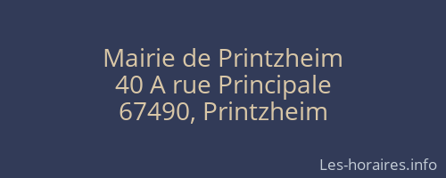 Mairie de Printzheim