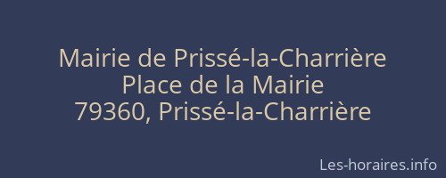Mairie de Prissé-la-Charrière