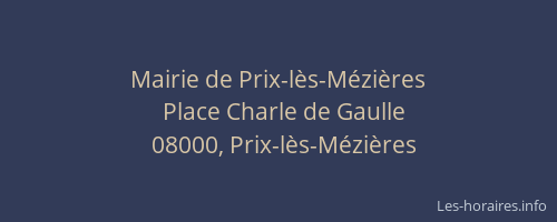 Mairie de Prix-lès-Mézières