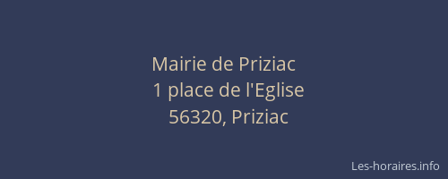 Mairie de Priziac