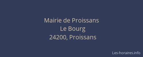 Mairie de Proissans