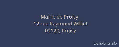 Mairie de Proisy