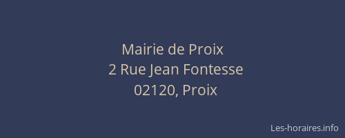 Mairie de Proix
