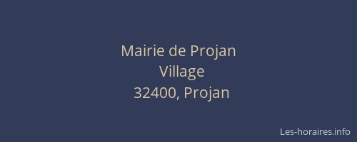 Mairie de Projan