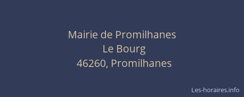 Mairie de Promilhanes