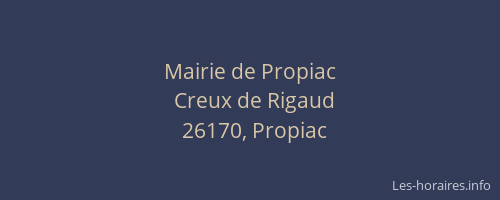 Mairie de Propiac