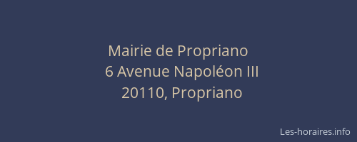 Mairie de Propriano