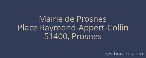 Mairie de Prosnes