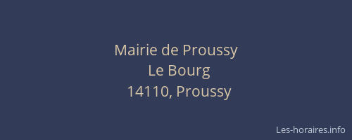 Mairie de Proussy