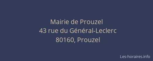 Mairie de Prouzel