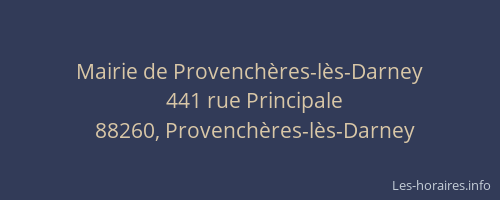 Mairie de Provench&egrave;res-l&egrave;s-Darney