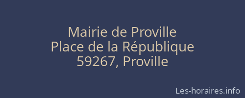 Mairie de Proville
