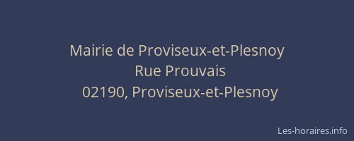 Mairie de Proviseux-et-Plesnoy