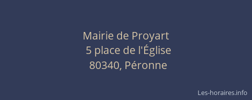 Mairie de Proyart