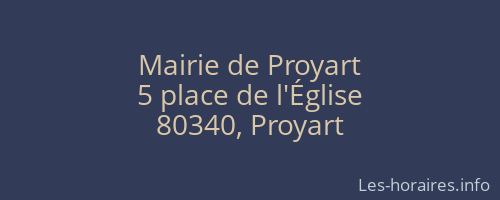 Mairie de Proyart