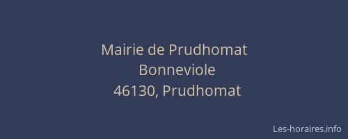 Mairie de Prudhomat