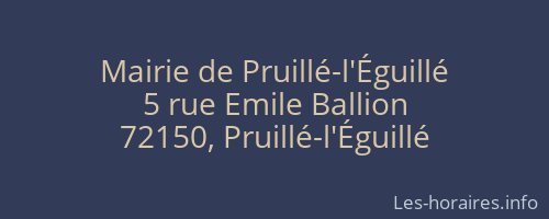 Mairie de Pruillé-l'Éguillé