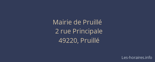 Mairie de Pruillé