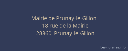 Mairie de Prunay-le-Gillon