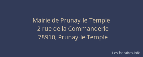 Mairie de Prunay-le-Temple