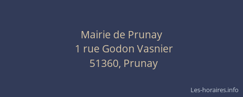 Mairie de Prunay