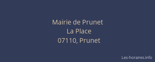 Mairie de Prunet