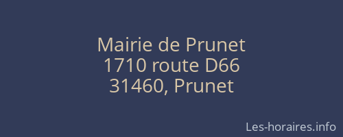Mairie de Prunet