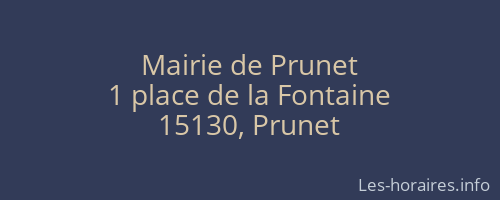 Mairie de Prunet