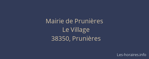 Mairie de Prunières
