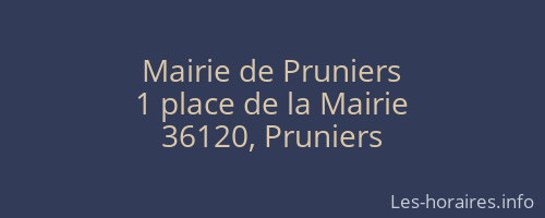 Mairie de Pruniers