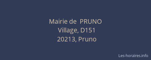 Mairie de  PRUNO